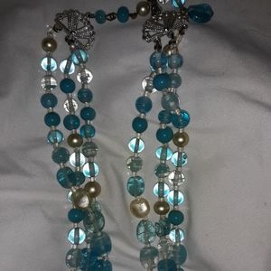 Beautiful Triple Strand Beaded Necklace